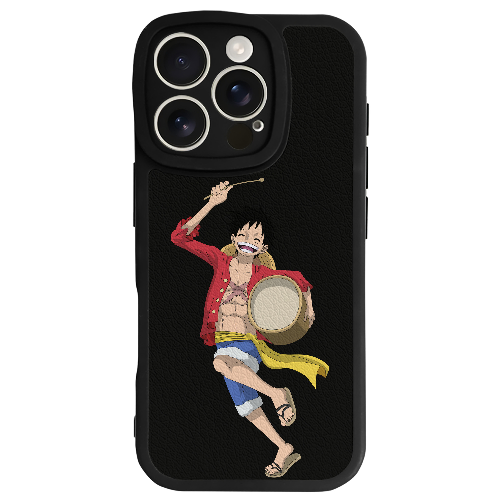 （画像用） ワンピース モンキー・D・ルフィ ONE PIECE Monkey D. Luffy 【iPhone 16シリーズ対応】シリコンスマホケース（レザー調） 材質：シリコン